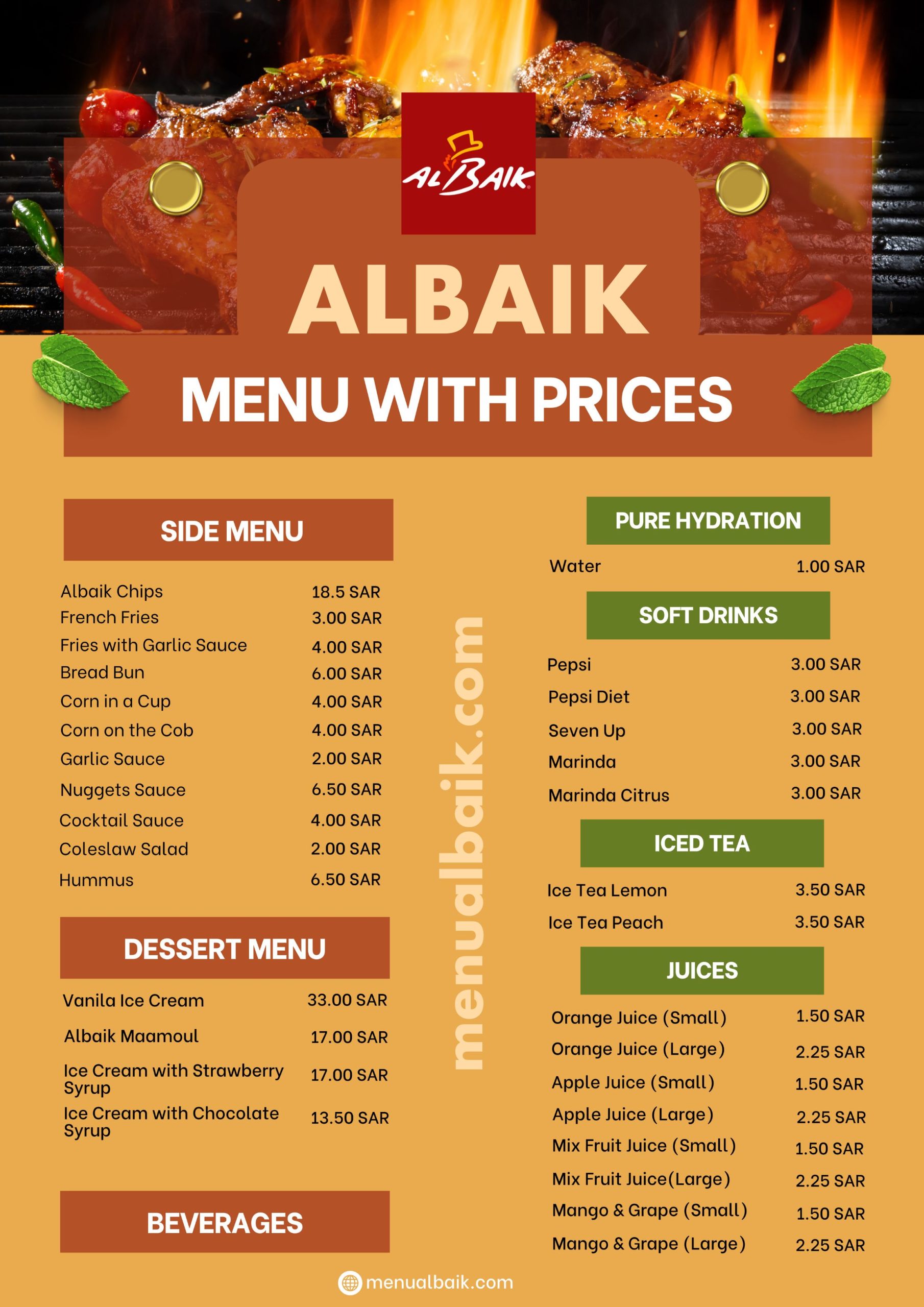 Al baik Menu Saudi Arabia – Updated Prices, Calories & Full Menu 2 Al baik menu